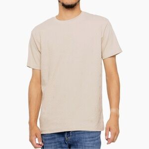 Denim & Flower Tan Short Sleeve Tee, Relaxed fit, Casual, Unisex